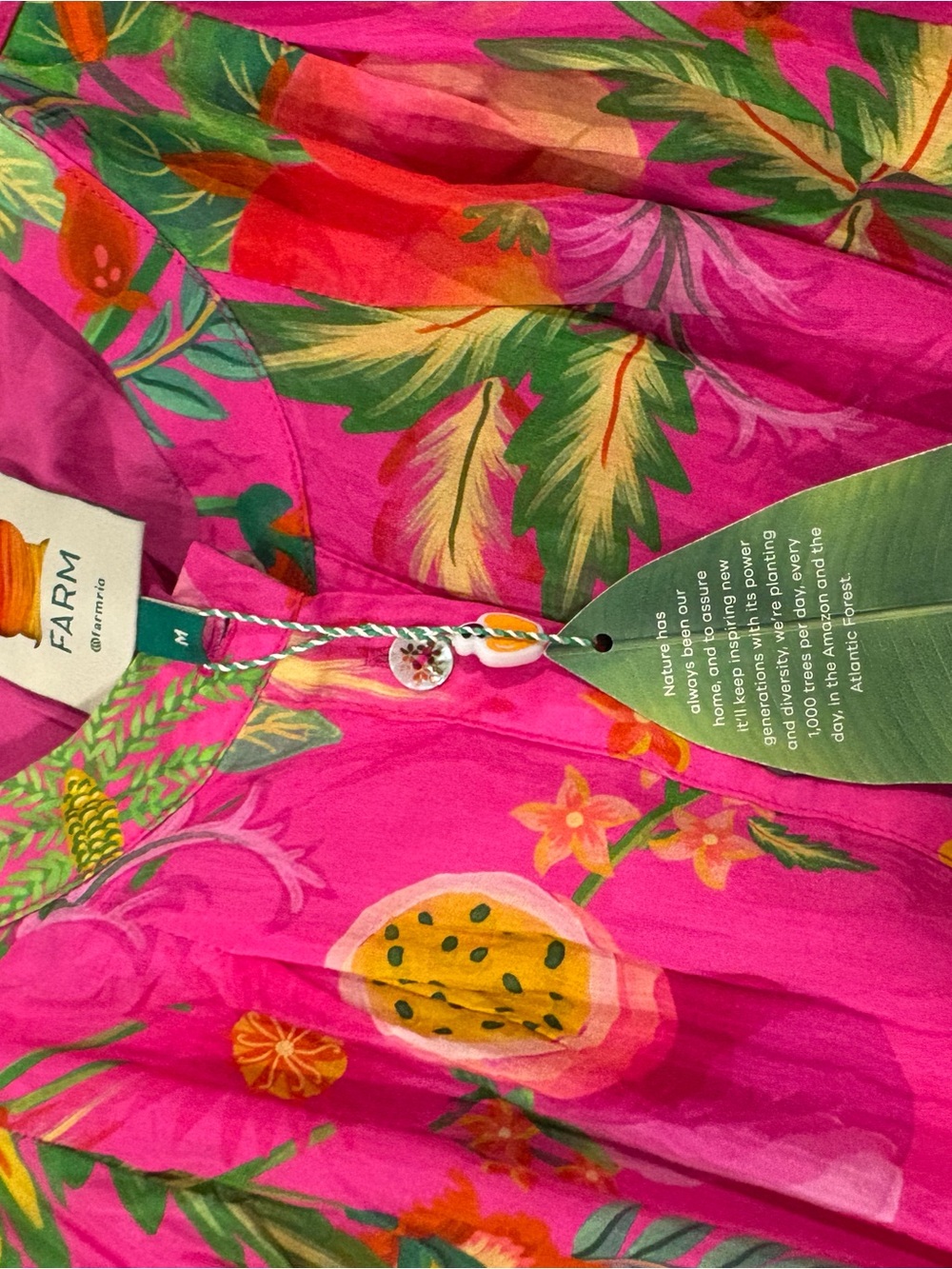 Farm Rio Pink Delicate Fruit Garden Mini Dress - Picture 7 of 9